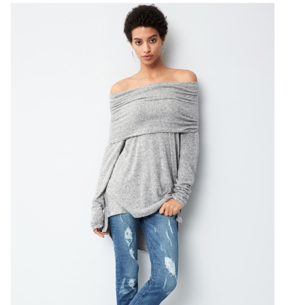 Gibson Cozy Convertible Neckline Tunic
